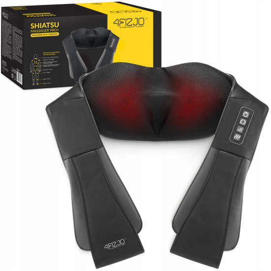 Купить массажная подушка 4FIZJO Shiatsu Pro+ для шеи и спины Black/Grey в Киеве - фото №1 Купить Массажная подушка 4FIZJO Shiatsu Pro+ для шеи и спины Black/Grey в Киеве - фото №1